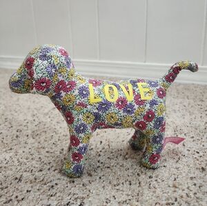 PINK Floral Love Dog Plushie